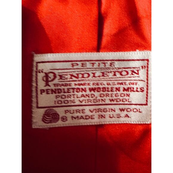 Vintage Pendleton Womens Wool Suit Skirt Set Red Size Small Ladylike Looks - Picture 7 of 11